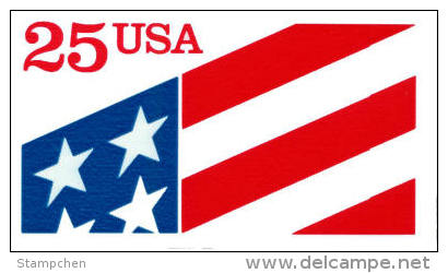 1990 USA 25c Flag Self Adhesive Plastic Stamp Sc#2475 Unusual - Fehldrucke