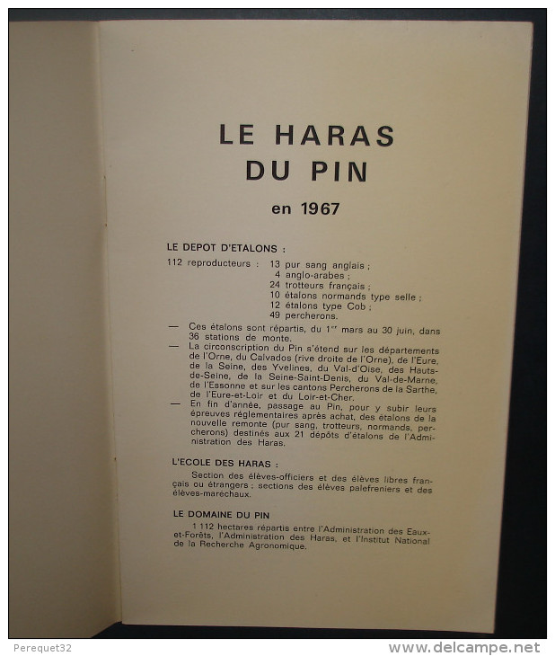 LE HARAS DU PIN.Format 205 X 130.32 Pages. - Hipismo