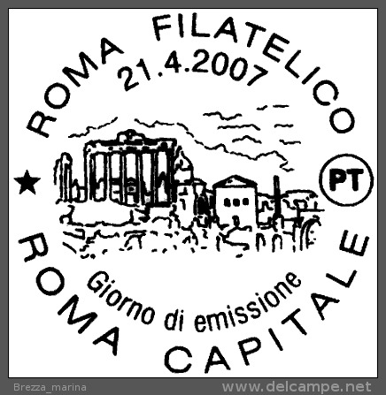 ITALIA - Usato - 2007 - Roma Capitale - 0,60 € • Foro Romano - 2001-10: Usati