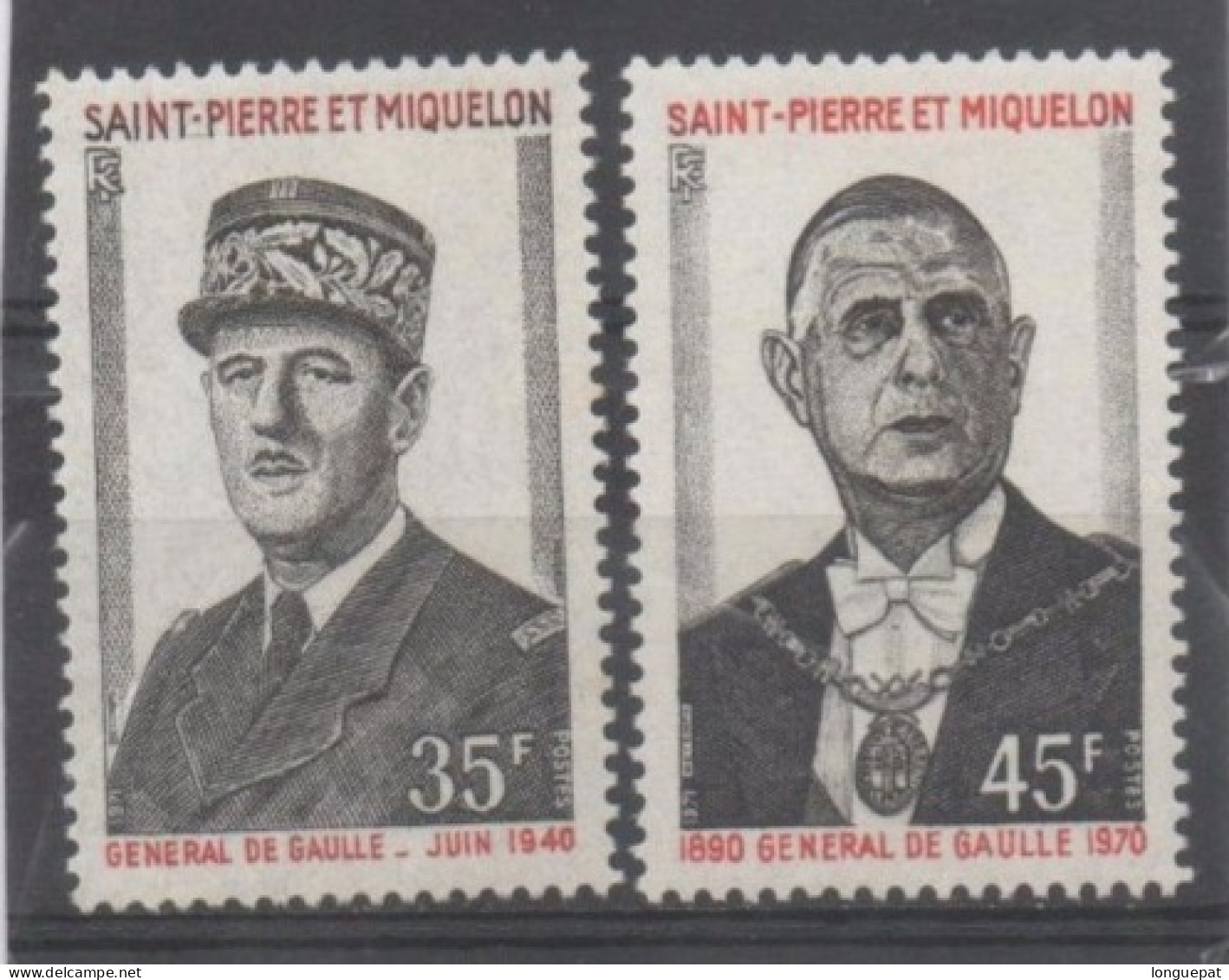SAINT-PIERRE Et MIQUELON : Général De Gaulle : Anniversaire De Sa Mort - - Neufs