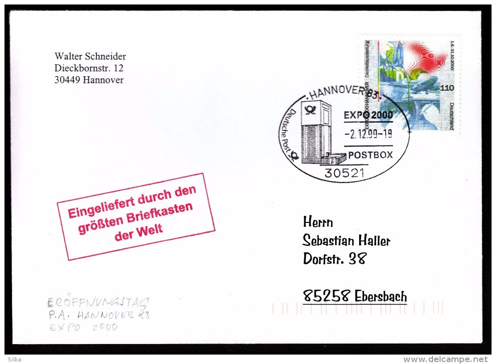 Germany Hannover 1999 / Post Box / EXPO 2000 - 2000 – Hannover (Alemania)