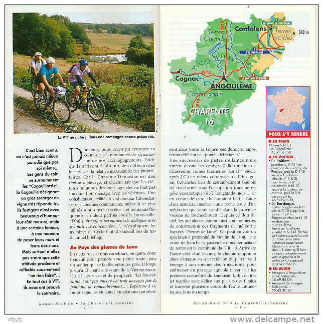 Vttvtt, Vélo, Rando-Book N° 66 (1994) : CHARENTE, 3 Randonnées, Exideuil, Confolens, Tartou, Chabanais, Ste Radegonde... - Tourism