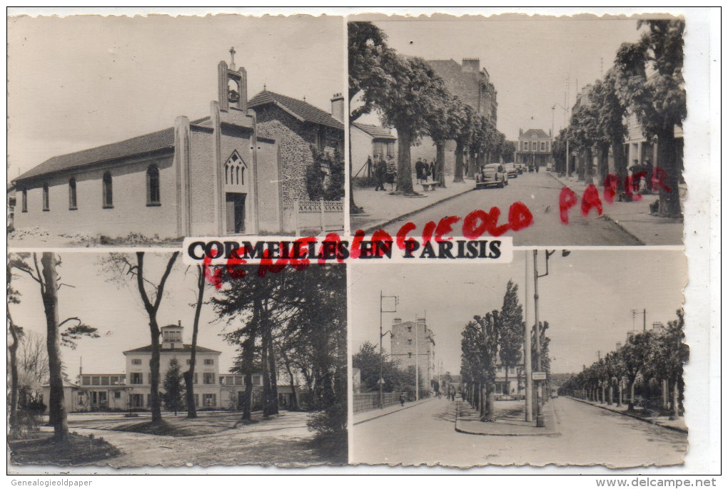 95 - CORMEILLES EN PARISIS - LA CHAPELLE DU CHRIST ROI - LA GARE -MAISON REPOS ET MONUMENT AUX MORTS - Cormeilles En Parisis