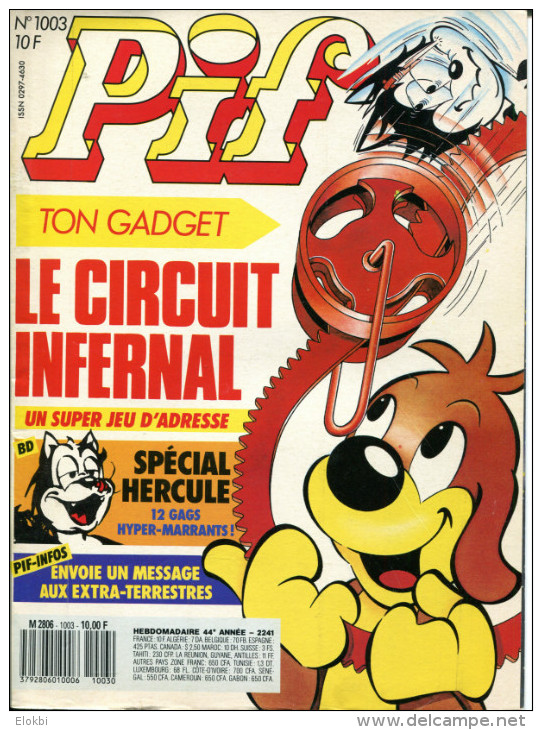 Pif Gadget N°1003 De Juin 1988 - Pif Gadget