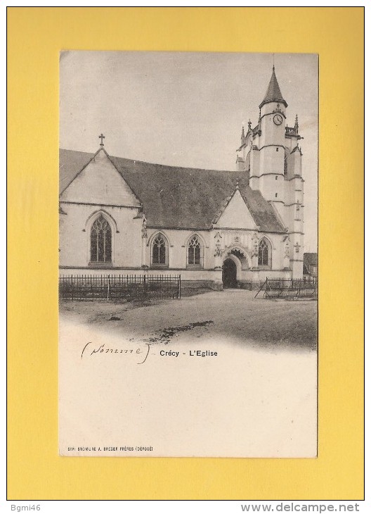 * CPA..dépt 80..CRECY  :  L' Eglise  :  Voir Les 2 Scans - Crecy En Ponthieu