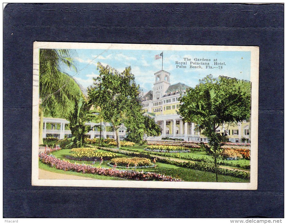 58837   Stati  Uniti,  The  Gardens  At Royal  Poinciana  Hotel,  Palm  Beach, Florida,  VG  1923 - Palm Beach