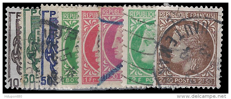 YT 670 Au 681 (incomplet) - 1945-47 Ceres (Mazelin)