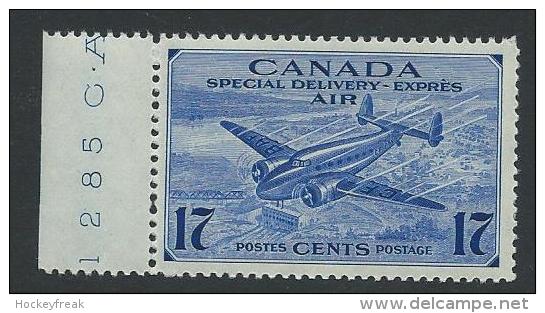 Canada 1943 - 17c Special Delivery Airmail Issue SG S14 Side Marginal With Control Number? MNH Cat £4.50 SG2018 Empire - Posta Aerea: Espressi