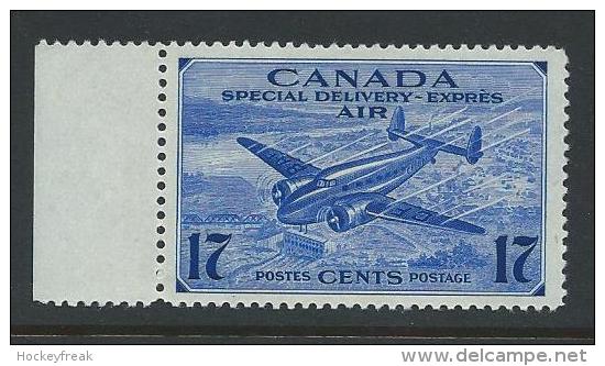 Canada 1943 - 17c Special Delivery Airmail Issue SG S14 Side Marginal MNH Cat £4.50 SG2018 Empire - Posta Aerea: Espressi