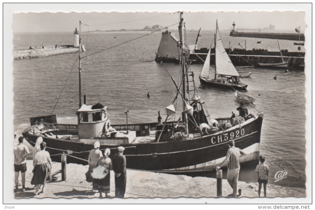 50 MANCHE - SAINT VAAST LA HOUGUE L'avant-port, Au Fond L'Ile De Tatihou - Saint Vaast La Hougue