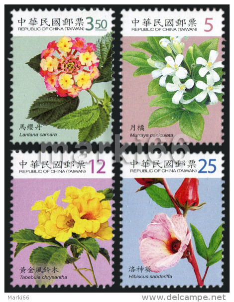 Taiwan - 2009 - Flowers - Mint Definitive Stamp Set - Unused Stamps