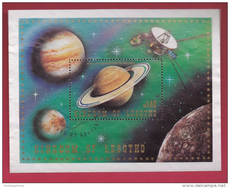 LESOTHO, 1981, Used Block Of Stamps, Planets, MI 329, F1353 - Lesotho (1966-...)