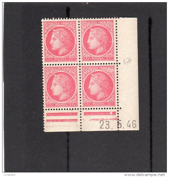 Lot De 2 Coins Datés ( Type  Cérès) N°675**676 ** - Unused Stamps