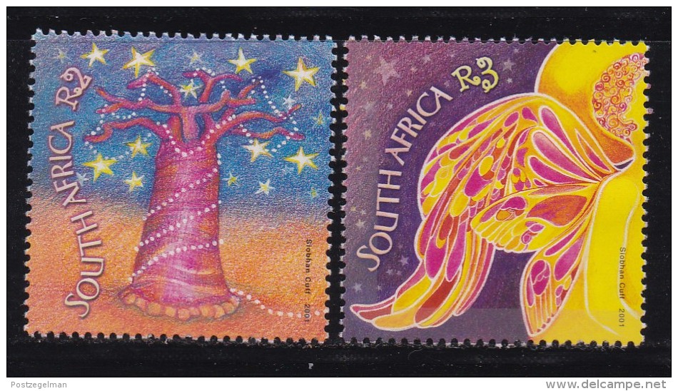 SOUTH AFRICA, 2001, Mint Hinged Stamps , Christmas, 1449-1450, #9083 - Unused Stamps