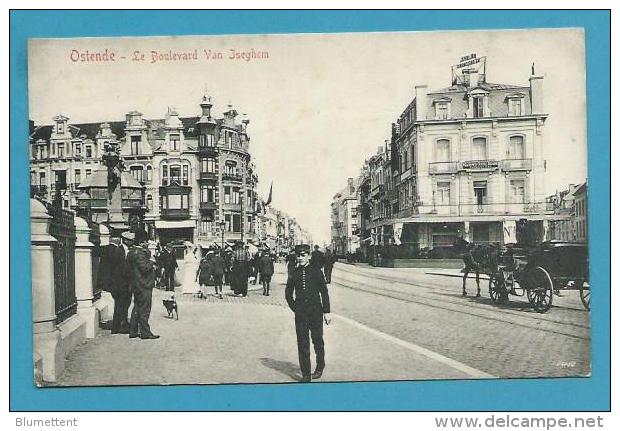 CPA Animée Le Boulevard Van Jseghem OSTENDE - BELGIQUE - Andere & Zonder Classificatie