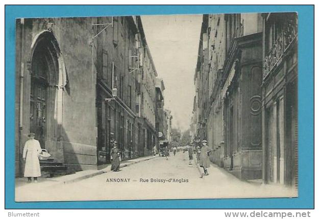 CPA Animée Rue Boissy D'Anglas ANNONAY 07 - Annonay