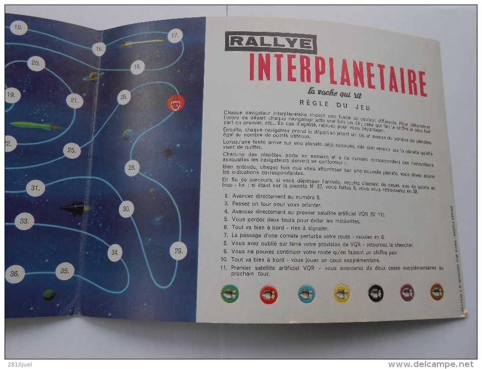 JEU RALLYE INTERPLANETAIRE  - LA VACHE QUI RIT - - Autres & Non Classés