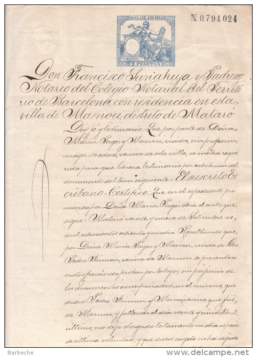 BARCELONA DOCUMENT NOTARIAL - Spain