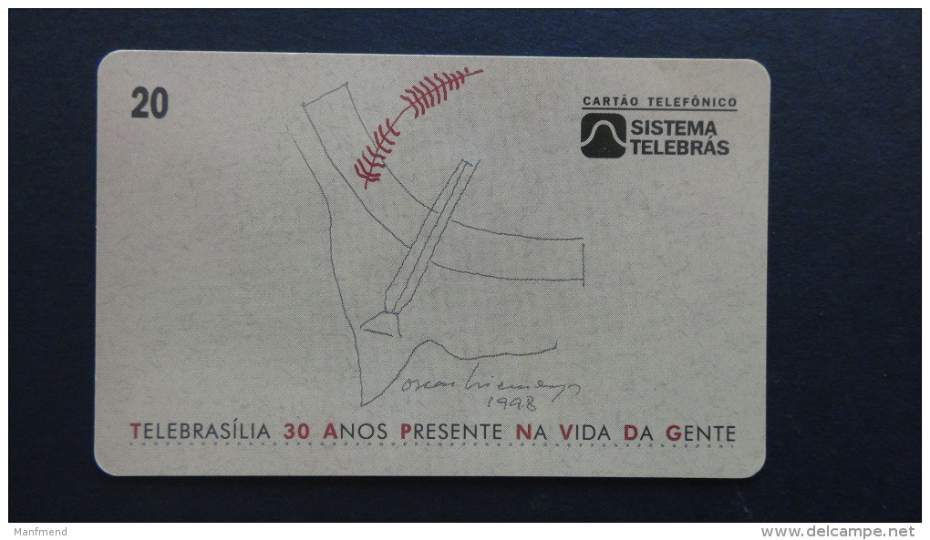 Brazil - Sistema Telebras - 1998 - 01-05/98 - 20 Unidades - Telebrasilia 30 Anos Presente Na Vida Da Gente - Used - Brasilien
