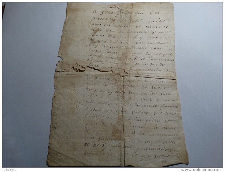 Document De 1745 Venant De La Cour De Gonrieux(région Chimay-Couvin) Pour étude! - ... - 1799