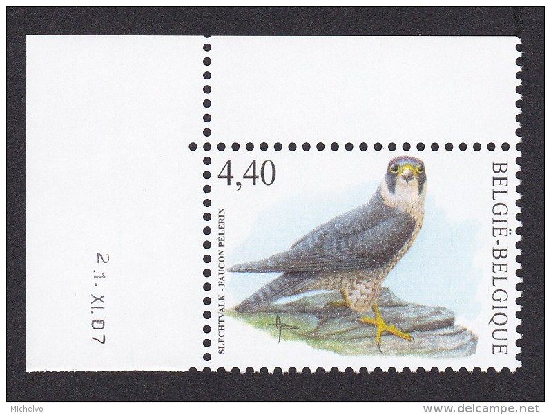 Belg. 2008 - COB N° 3751 ** - Faucon Pélerin (coin Daté) - Unused Stamps