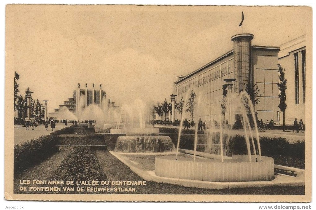 I3968 Bruxelles - Exposition Universelle De 1935 - Les Fontaines De L´Allée Du Centenaire / Non Viaggiata - Mostre Universali