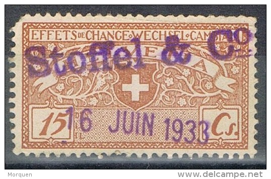 Sello  Fiscal, 1933 Efectos De Comercio 15 Cts, Impuestos º - Revenue Stamps