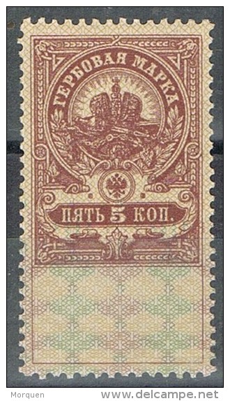 Sello Fiscal,Rusia, Russland 5 Kopecs, Impuestos ** - Revenue Stamps