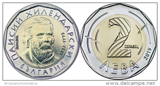 BULGARIA  2 LEVA 2.015 2015  BIMETÁLICA   SC/UNC   T-DL-11.599 - Bulgaria