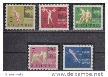 Albania 1963 European Championships 5v  ** Mnh (27163) - Albania