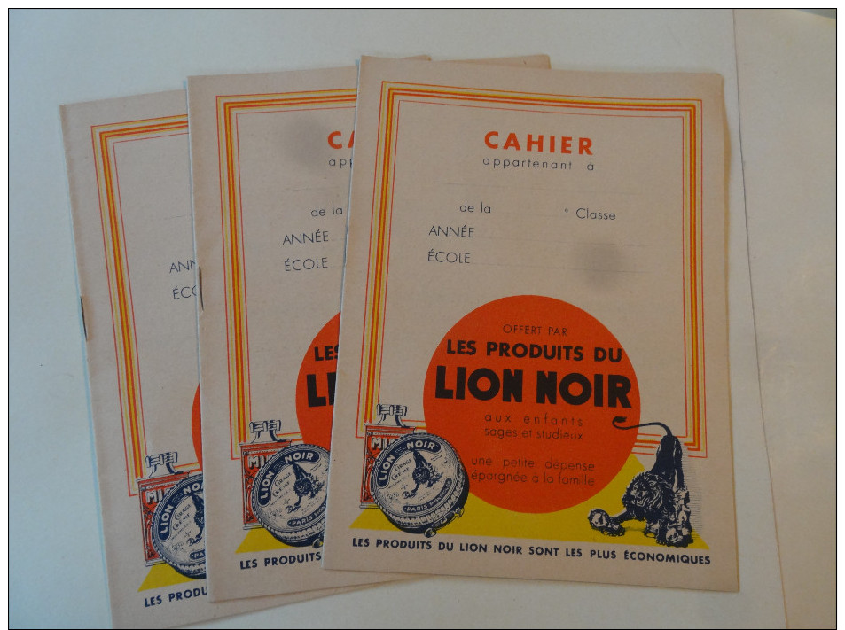 Petit Lot De 3 Cahiers NeufsLes Produits Du Lion Noir - Produits Ménagers