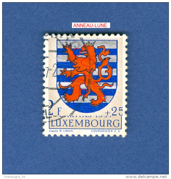 VARIÉTÉS 1957 N° 537 LUXEMBOURG OBLITÉRÉ - Abarten & Kuriositäten