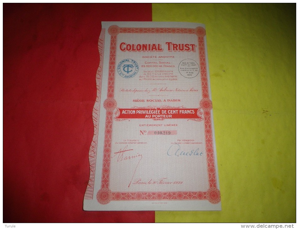 COLONIAL TRUST (1929) - Other & Unclassified