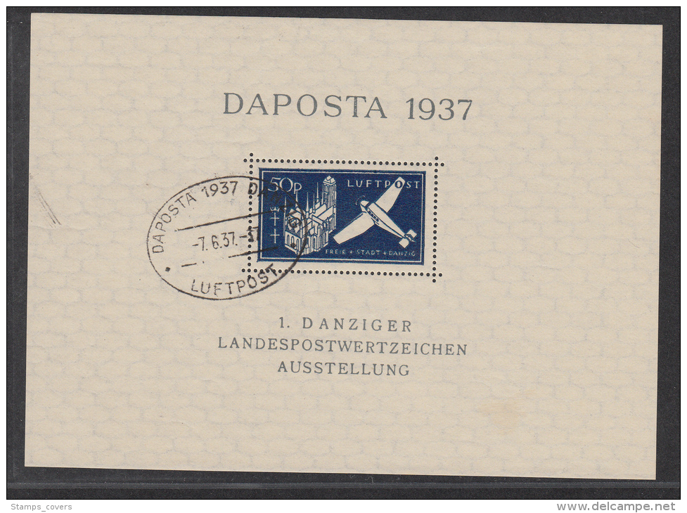 DANZIG USED MICHEL 1 &amp; 2 DAPOSTA 1937 - Oblitérés