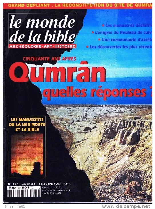 Le Monde De La Bible N° 107 : Cinquante Ans Après, Qumran, Quelles Réponses ? - Autres & Non Classés