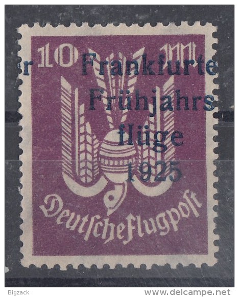 DR Halbamtliche Flugpostmarke Minr.IIa Mit Falz - Luft- Und Zeppelinpost