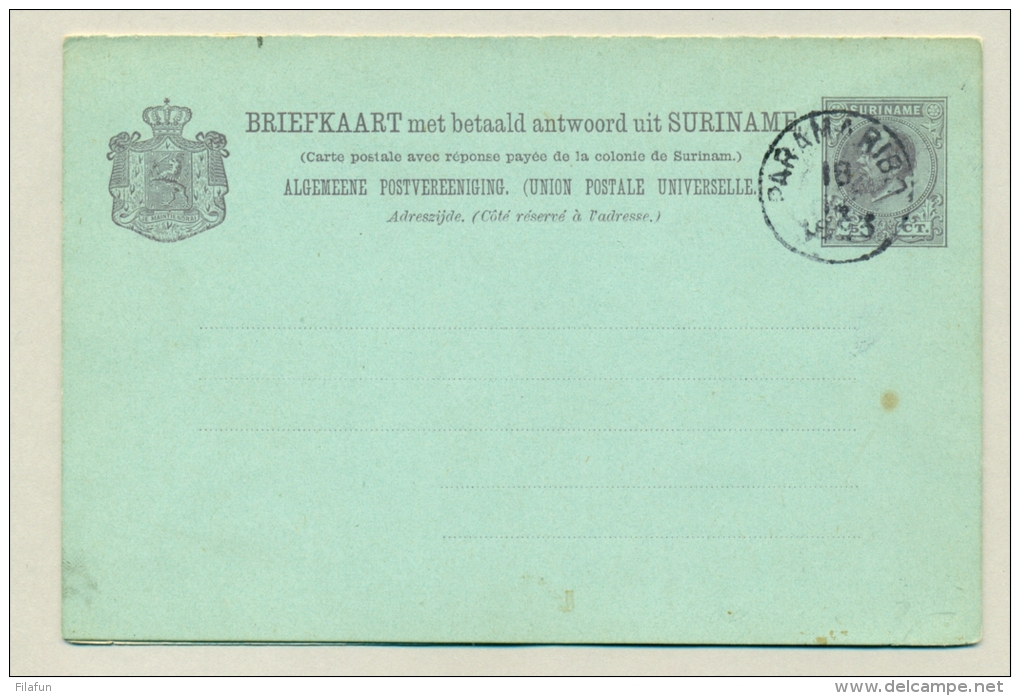 Suriname - 1893 - 5+5 Cent Briefkaart G10 - Suriname ... - 1975