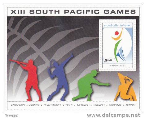 Norfolk Island-2007 South Pacific Games Souvenir Sheet MNH - Norfolk Island