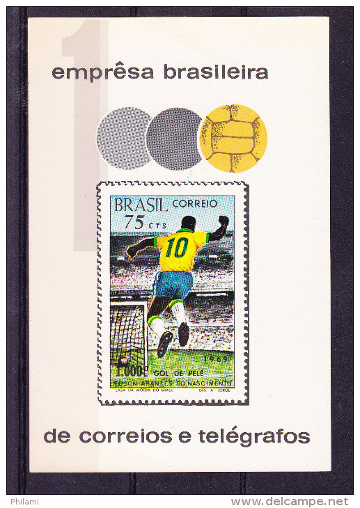 BRESIL 1969 Y&T BF 25 ** MNH, GOAL DE PELE, Un Peu Défraichi. (6N274) - Unused Stamps