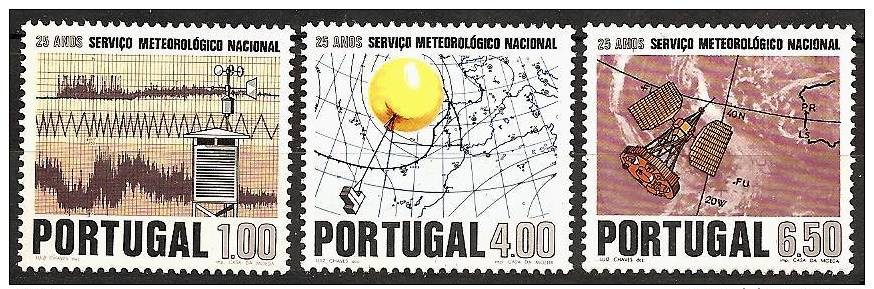 PORTUGAL 1971 - 25th ANNIV. Meteorology Weather Service / 3v - Mi1146-48 MNH ** MNH Cv€5,00 B329 - Neufs