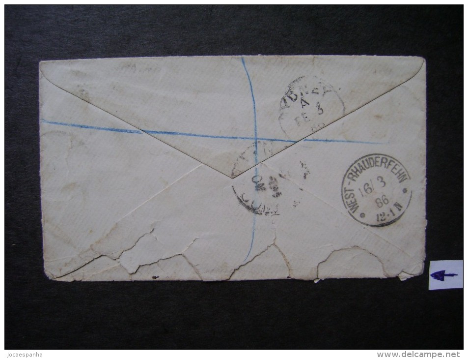 ALBURY Circulated LETTER TO GERMANY IN 1886 WITH GORGEOUS FRANQUEO, APPARENTLY LACK 2 STAMPS, AS - Covers & Documents