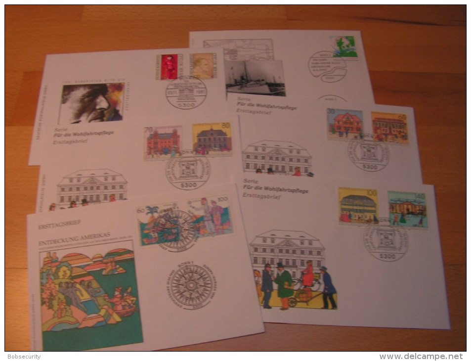 == BRD 6  FDC Lot 1991-1995 - Sonstige & Ohne Zuordnung