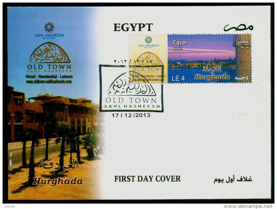 EGYPT / 2013 / 4 STAMPS + FDC + OFFICIAL BULLETIN / TOURISM / HURGHADA ; OLD TOWN ; SAHL HASHEESH ( RED SEA ) - Neufs