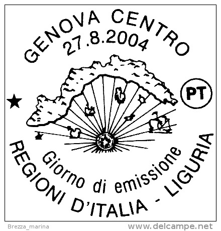 ITALIA - Usato - 2004 - Regioni D'Italia - 0,45 - Liguria - 2001-10: Usati