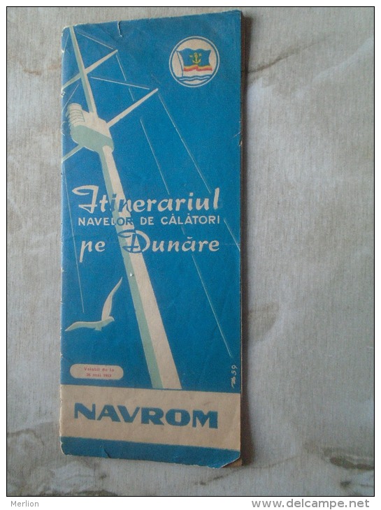 Romania  NAVROM  -Naval  Timetable  1963 - Itinerariul Nevelor De Calatori Pe Dunare   D137220 - Europa