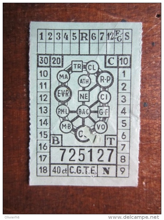 TICKET DE TRANSPORT (M1505) CGTE (2 Vues) Société Genèvoise Des Tramways Electriques - 40 Ct - Tickets D'entrée