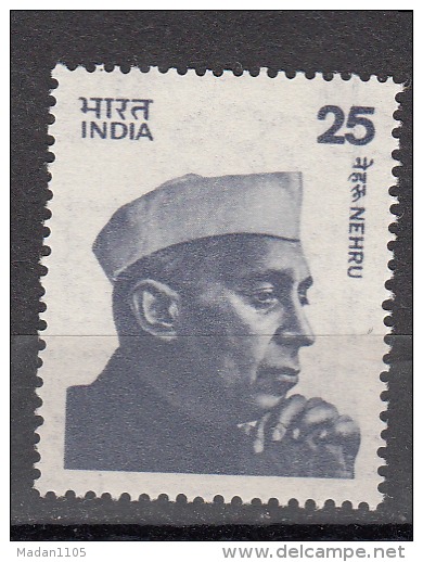 INDIA, 1976, Definitive Series, Nehru, 25p Stamp,   Medium Size, See Description For Details,MNH, (**) - Ungebraucht