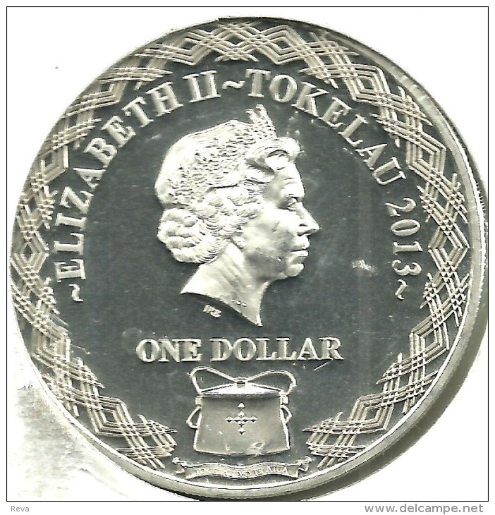 TOKELAU $1 "MAN FROM SNOWY RIVER" HORSE FRONT QEII BACK 2013 AG SILVER EX-PROOF KM? READ DESCRIPTION CAREFULLY !!! - Autres – Océanie