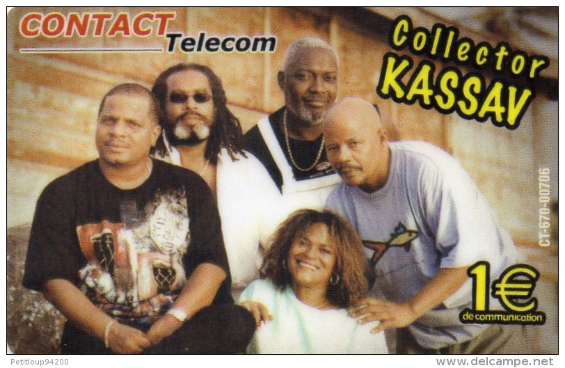 CARTE PREPAYEE  CONTACT TELECOM  *1e  Collector Kassav  3791 - Antilles (Françaises)