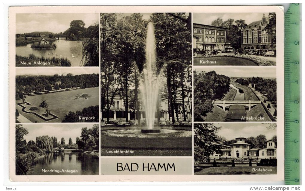 Bad Hamm  1938, Verlag: -----------,  Postkarte, Frankatur,  Stempel, HAMM 4.5.38 Maße: 14  X 9 Cm, Erhaltung: I-II, - Hamm